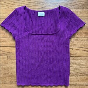 Wilfred (Aritzia) Purple Knit Women's Top